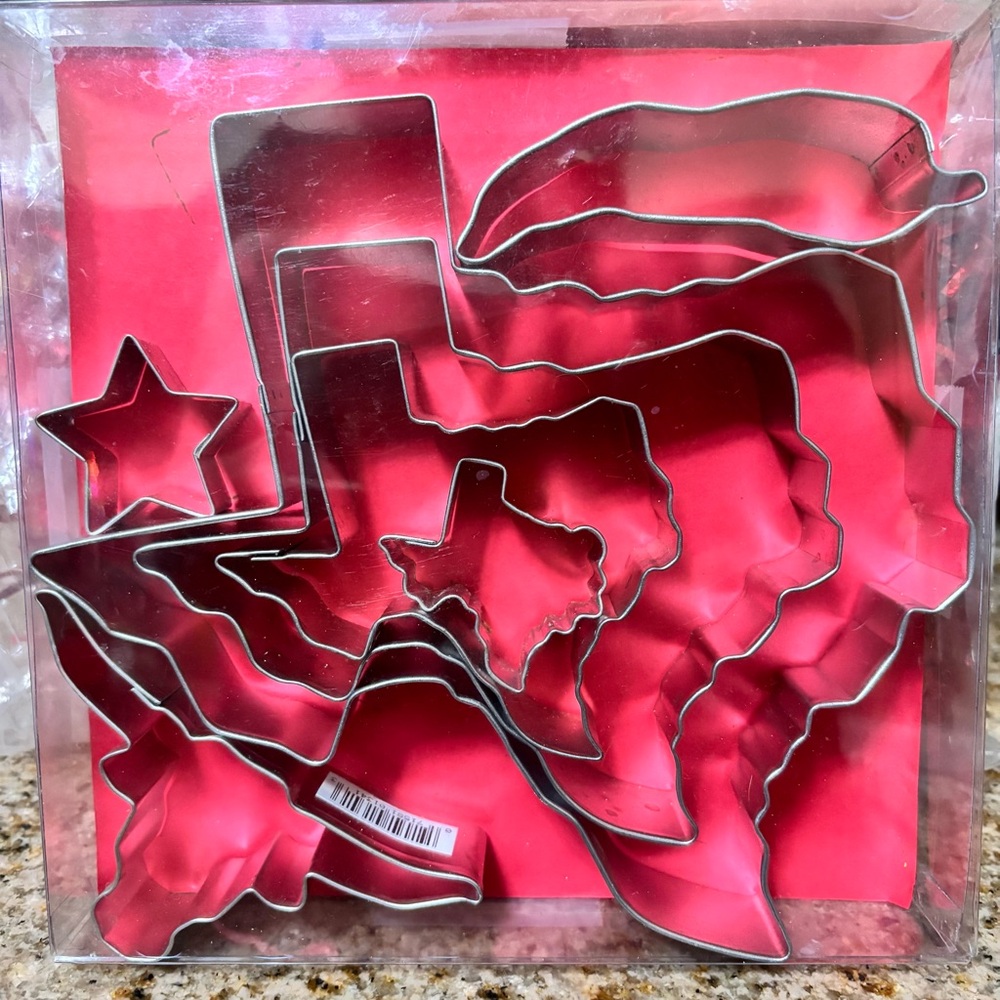 Texas Themed Stainless Steel Cookie Cutter Set